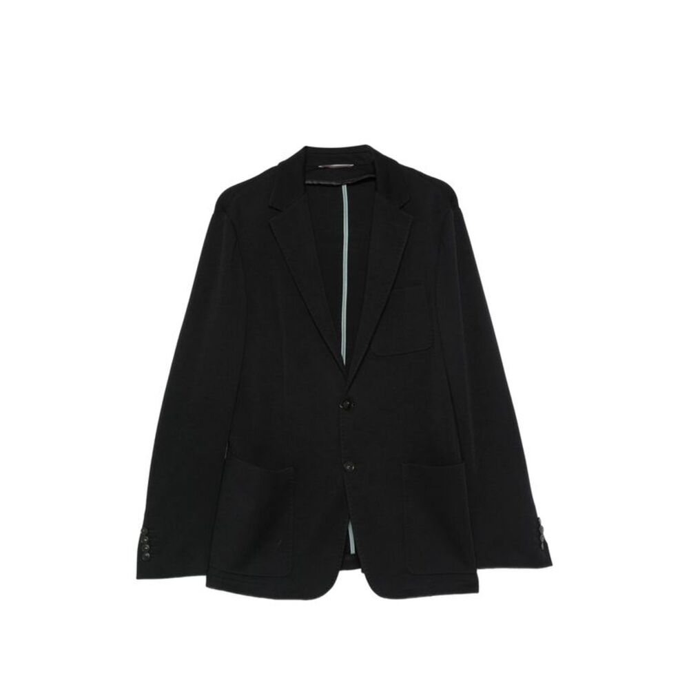 Canali Black Jackets - Blazers Men